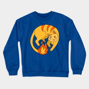 Fire Cat Crewneck Sweatshirt